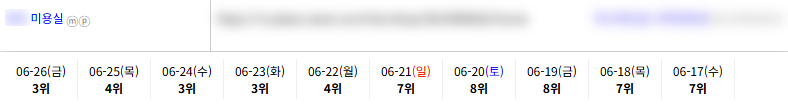 일반/기타 키워드 순위 상승 레퍼런스