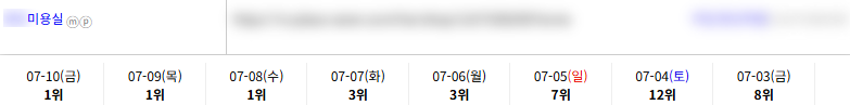일반/기타 키워드 순위 상승 레퍼런스