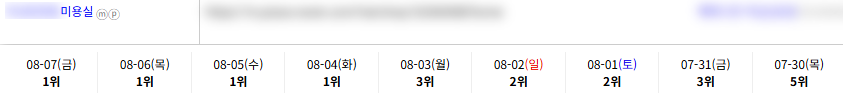 일반/기타 키워드 순위 상승 레퍼런스